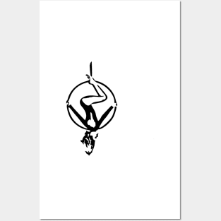 Aerialist Hoop Lyra Shoulder Stand Posters and Art